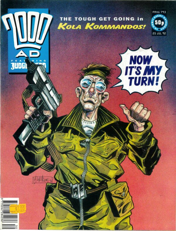 2000 AD #793: Sticker on cover