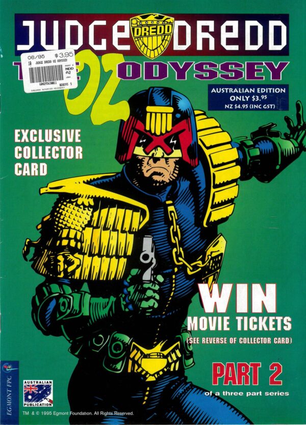 JUDGE DREDD: THE OZ ODYSSEY #2: Sticker on cover