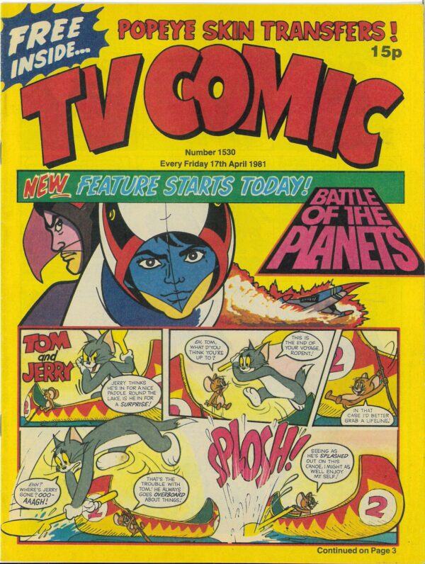 TV COMIC #1530: Battle of the Planets begins to 1671: colour all new – VF/NM