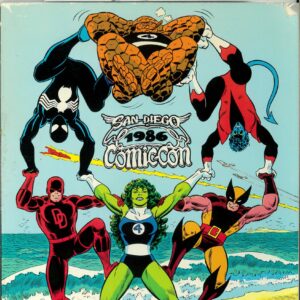 SAN DIEGO CONICON PROGRAM BOOK #1986: Autographs: C Vess, D Garcia, J Quagmire, B Burden COA VG/FN