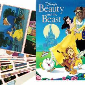 DISNEY’S BEAUTY AND THE BEAST ALBUM & STICKER SET: Album and coplete set of unused sticker – NM