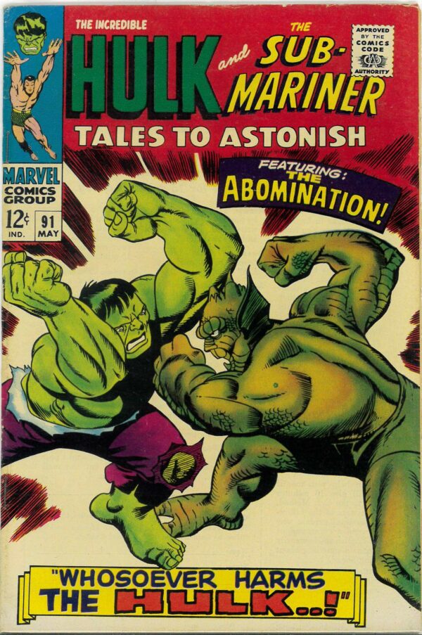 TALES TO ASTONISH #91: 2nd Abomination, 1st cover appearance – FN/VF