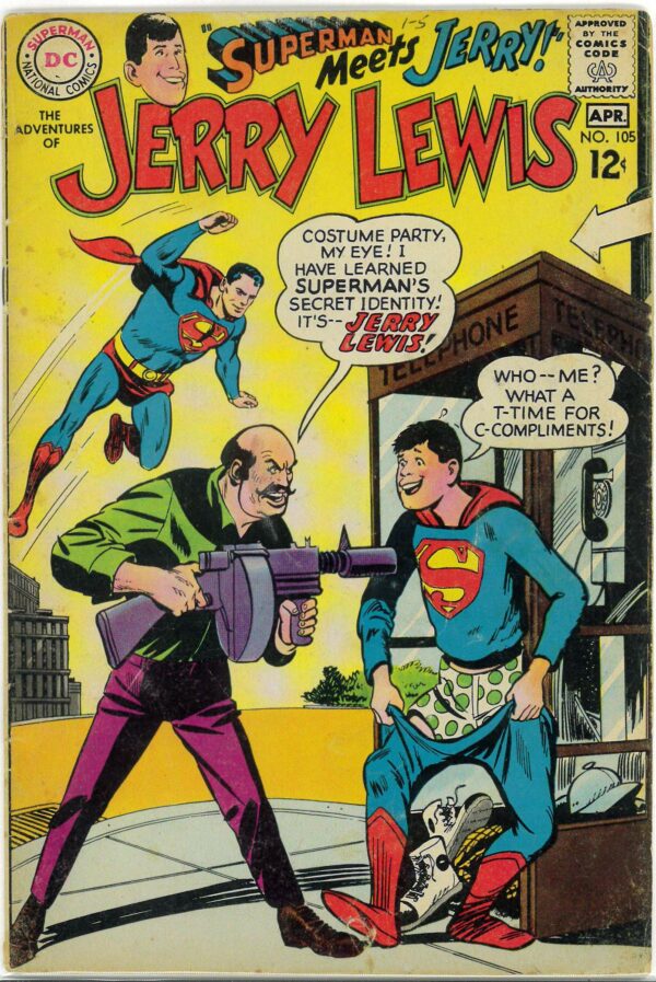 ADVENTURES OF JERRY LEWIS (1965-1972 SERIES) #105: Guest featuring Superman – VG