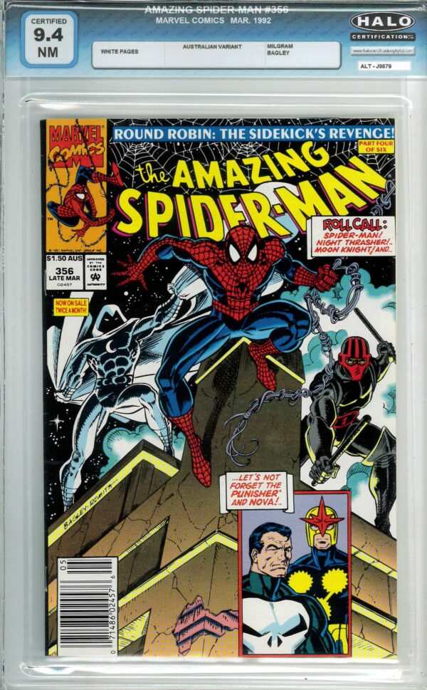 AMAZING SPIDER-MAN (1962: AUSTRALIAN PRICE VARIANT #356: Halo Graded 9.4