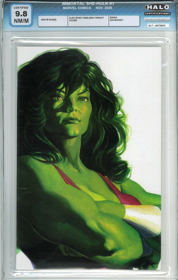 IMMORTAL SHE-HULK #1: Halo Graded 9.8 – Alex Ross Timeless variant cover