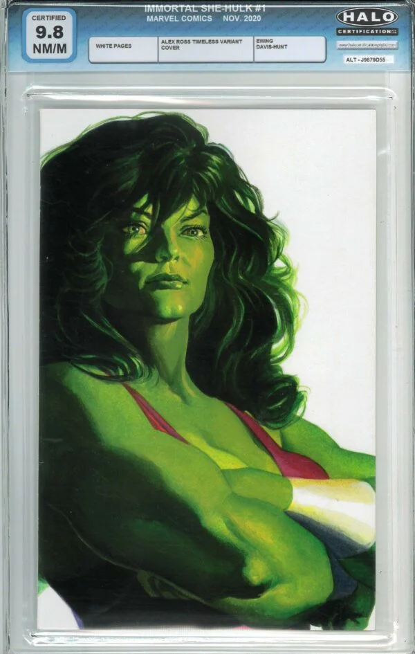 IMMORTAL SHE-HULK #1: Halo Graded 9.8 – Alex Ross Timeless variant cover