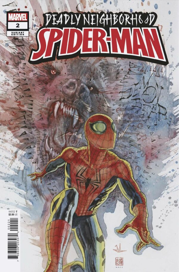 DEADLY NEIGHBORHOOD SPIDER-MAN #2: David Mack cover B