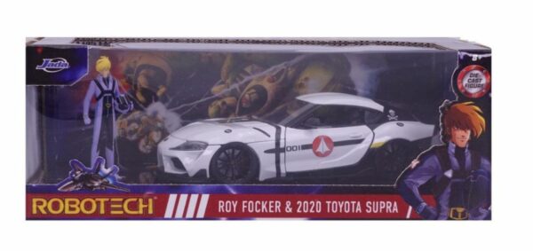 ROBOTECH DIE CAST CARS #2: Roy Focker with 2020 Toyota Supra 1:24 scale