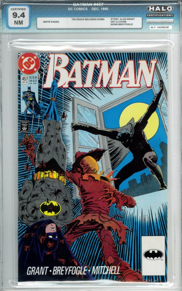 BATMAN (1939-2011 SERIES) #457: Time Drake as Robin: Direct error ed (#000) Halo Graded 9.4