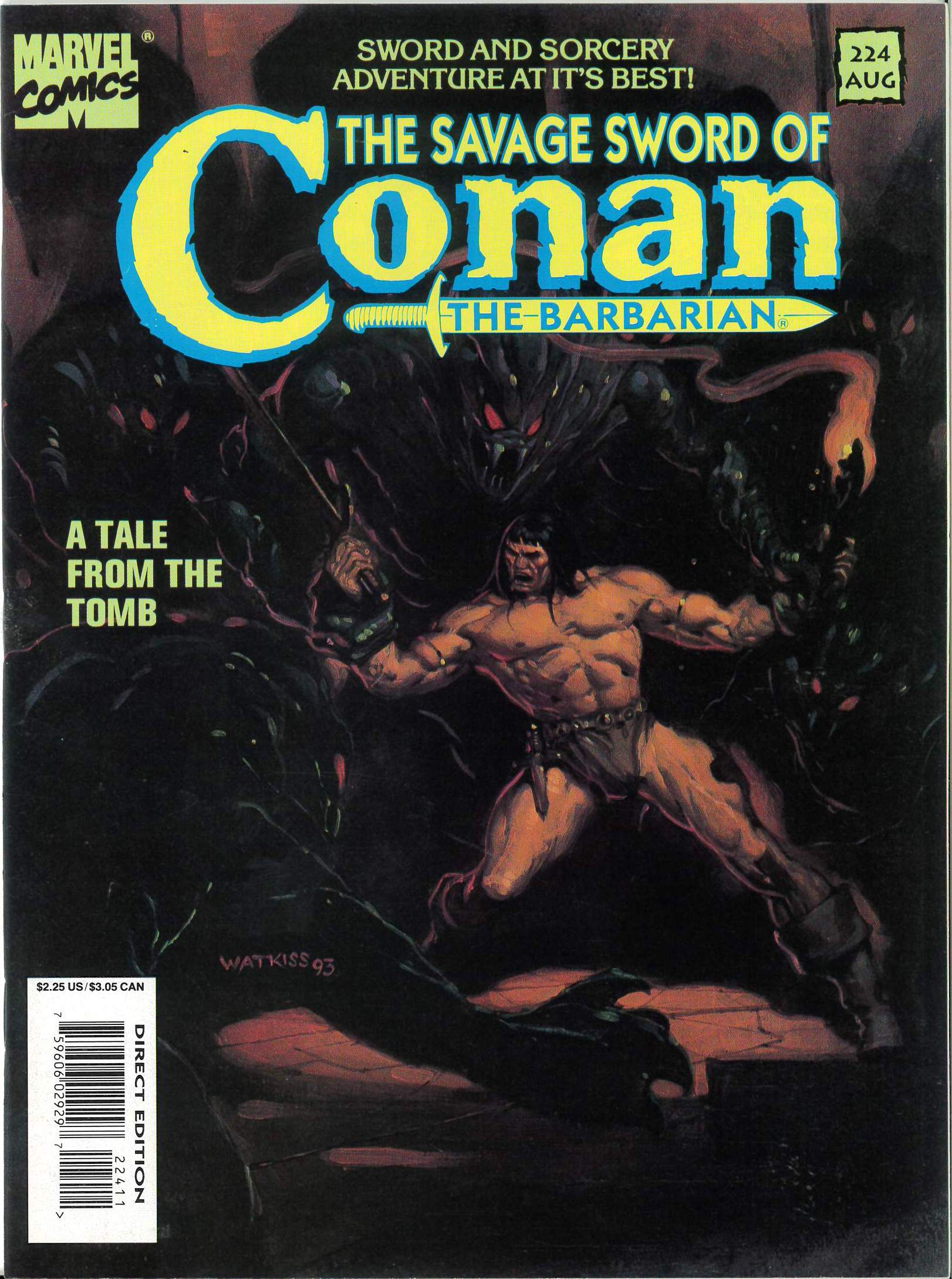 SAVAGE SWORD OF CONAN (1973-1995 SERIES) #224: Newsstand Edition – NM SAVAGE SWORD OF CONAN (1973-1995 SERIES) #224: Newsstand Edition – NM