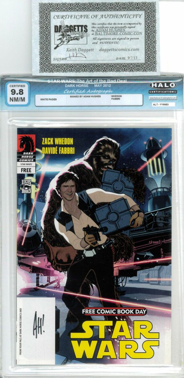 STAR WARS FCBD EDITION #2012: Star Wars/Serenity – Signed Adam Hughes Halo Graded 9.8 COA