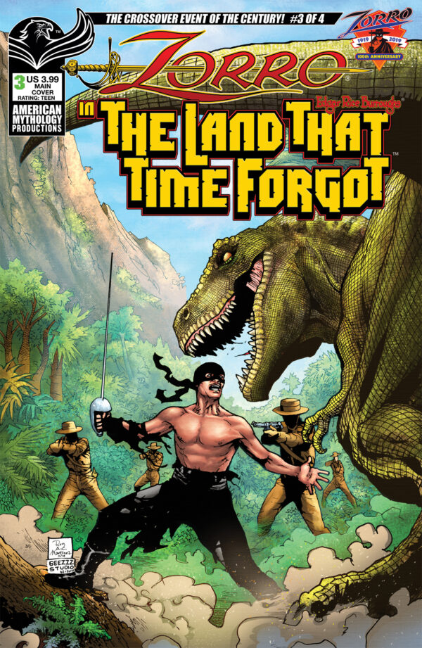 ZORRO IN LAND THAT TIME FORGOT #3: Roy Allan Martinez cover A