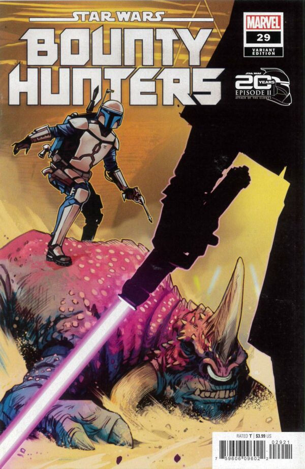 STAR WARS: BOUNTY HUNTERS #29: Caspar Wijngaard Attack of the Clones 20th Anniversary cvr B