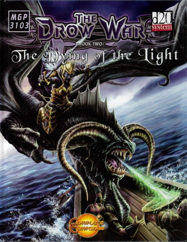 DUNGEONS AND DRAGONS 3.5 EDITION #3103: Drow War The Dying of the Light Complete Campaign NM – 3103