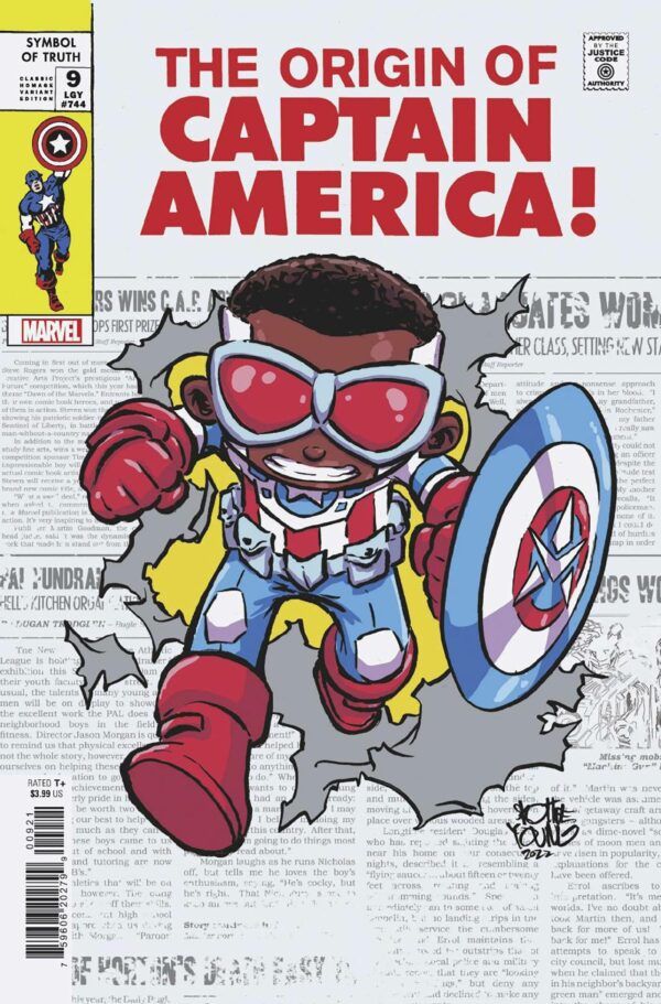 CAPTAIN AMERICA: SYMBOL OF TRUTH #9: Skottie Young Classic Homage cover B