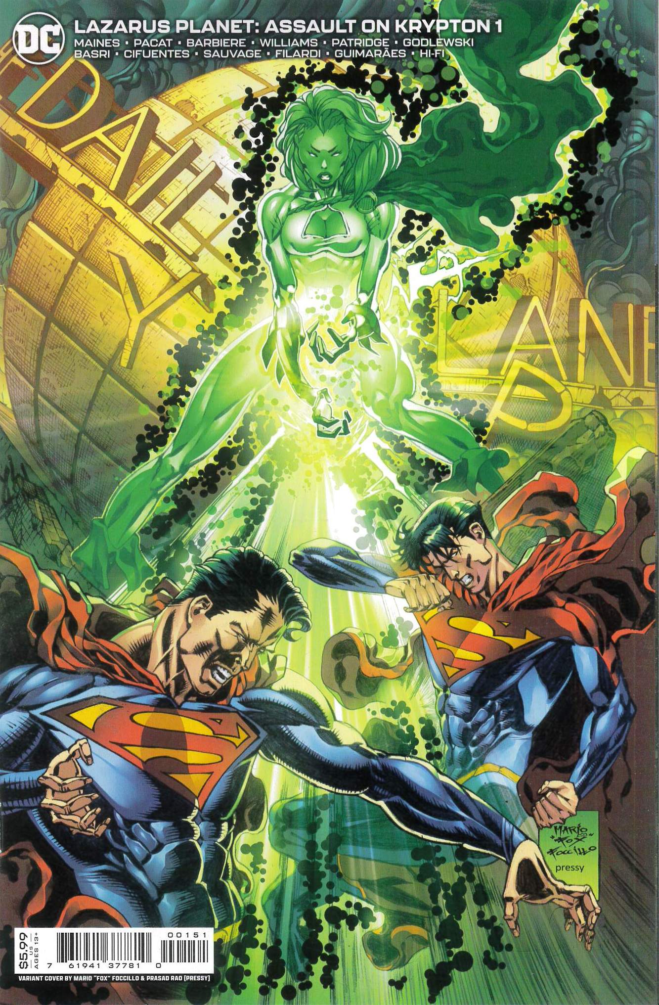 LAZARUS PLANET #2: Assault on Krypton #1 (Mario (Fox) Foccillo cover D) LAZARUS PLANET #2: Assault on Krypton #1 (Mario (Fox) Foccillo cover D)