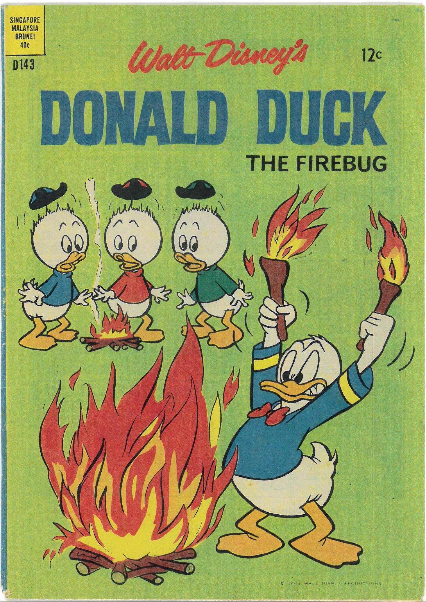 WALT DISNEY’S DONALD DUCK (D SERIES) (1956-1978) #143: Carl Barks, The Firebug, Cat Lover, Just Fooling Around VF/N WALT DISNEY’S DONALD DUCK (D SERIES) (1956-1978) #143: Carl Barks, The Firebug, Cat Lover, Just Fooling Around VF/N