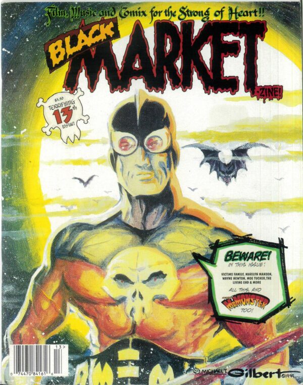 BLACK MARKET ZINE #13: Michael T. Gilbert (Mr. Monster) interview & cover.