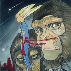 CAPTAIN MARVEL (2019 SERIES) #46: Peach Momoko Planet of the Apes cover B