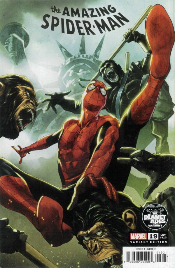 AMAZING SPIDER-MAN (2022 SERIES) #19: Mobili Planet of the Apes cover B