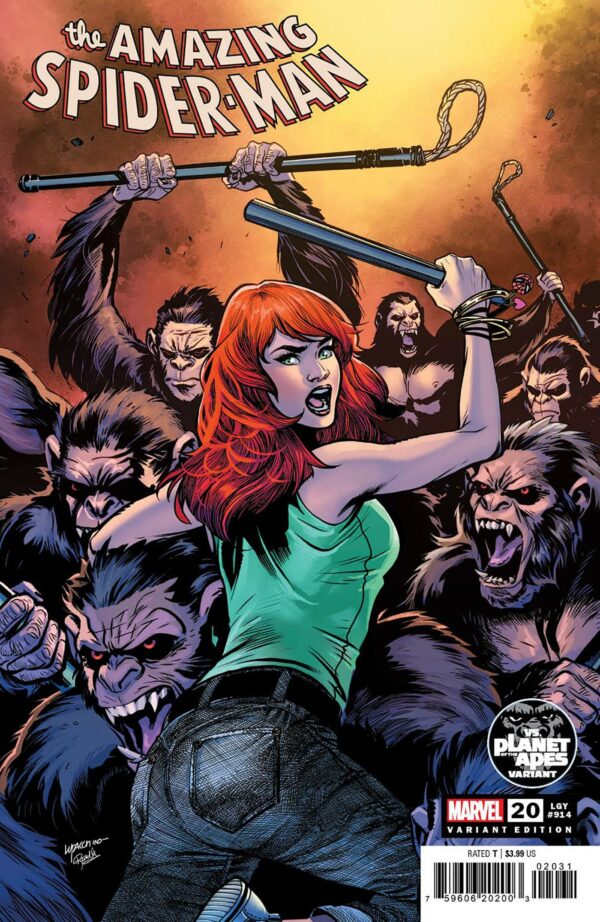 AMAZING SPIDER-MAN (2022 SERIES) #20: Emanuela Lupacchino Planet of the Apes cover C