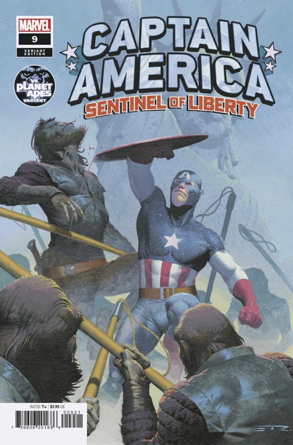 CAPTAIN AMERICA: SENTINEL OF LIBERTY (2022 SERIES) #9: Esad Ribic Planet of the Apes cover B