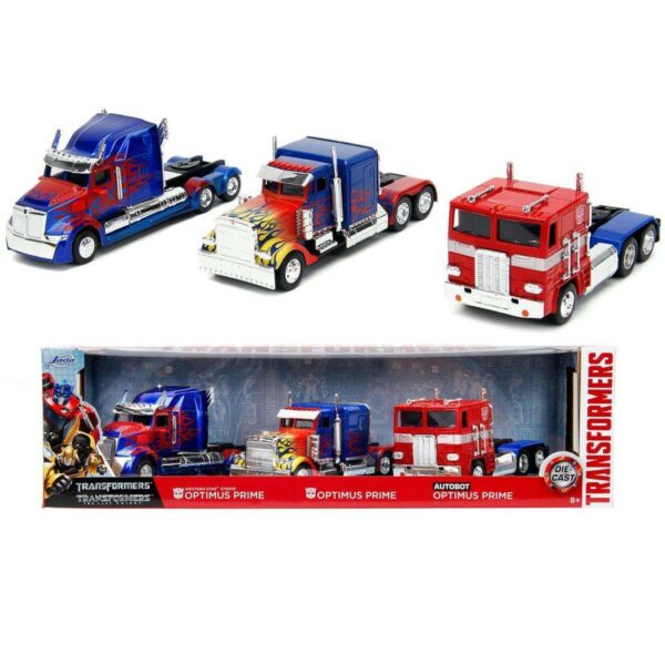 TRANSFORMERS DIE CAST VEHICLES #1: Optimus Prime 3 pack (1:32 scale)