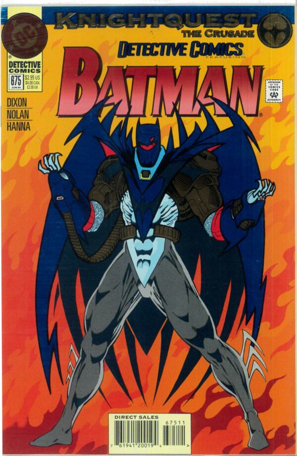 DETECTIVE COMICS (1935- SERIES: VARIANT EDITION) #675: Embossed cover: Knightquest: Batman (Azrael/Jean Paul): NM