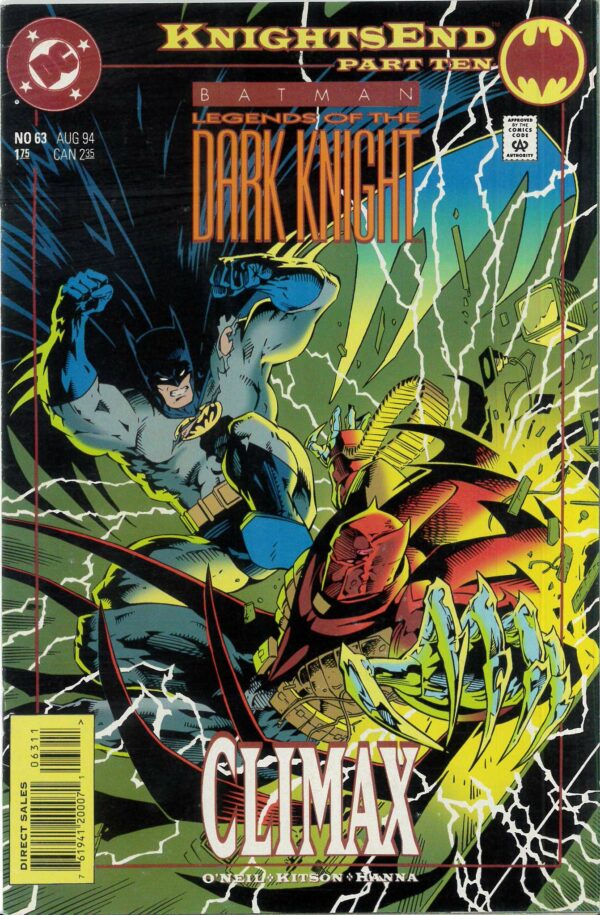 BATMAN: LEGENDS OF THE DARK KNIGHT (YELLOW & REG.) #63: Knightquest – VG/FN