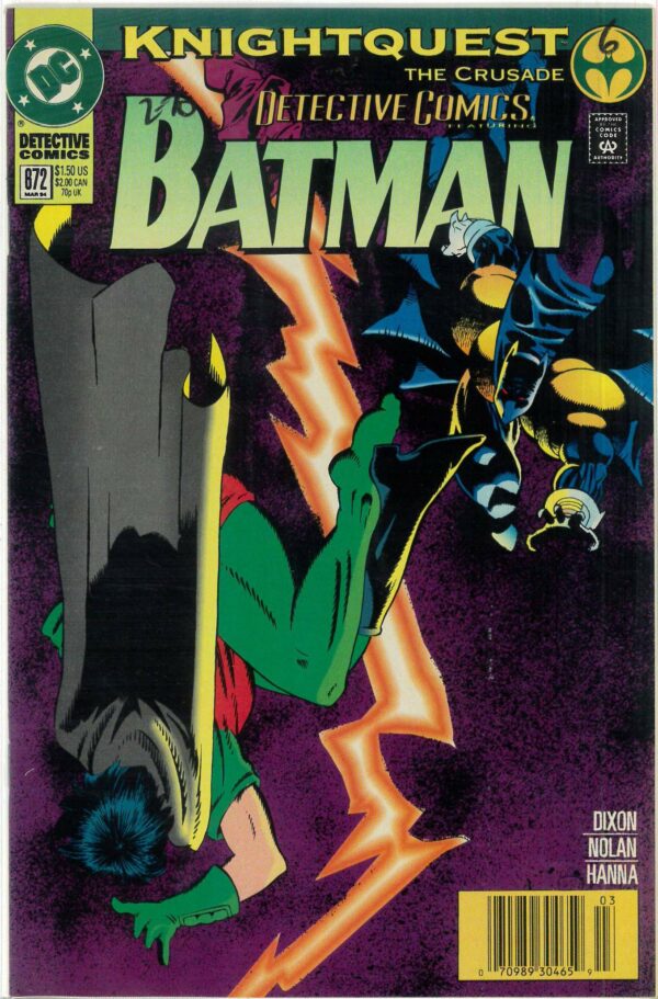 DETECTIVE COMICS (1935- SERIES) #672: Knightfall: Batman (Azrael/Jean Paul Valley): Newsstand: NM