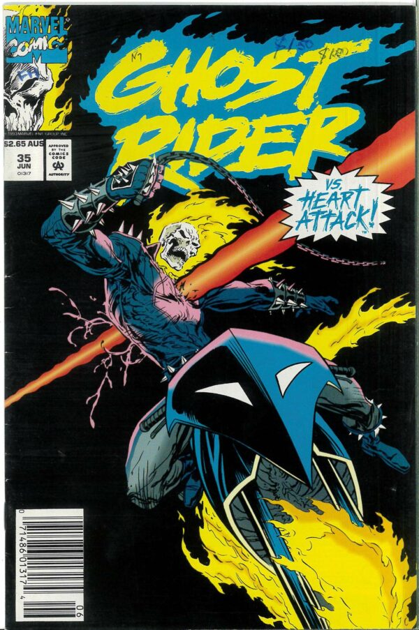 GHOST RIDER (1990: AUSTRALIAN PRICE VARIANT – APV) #35: VF