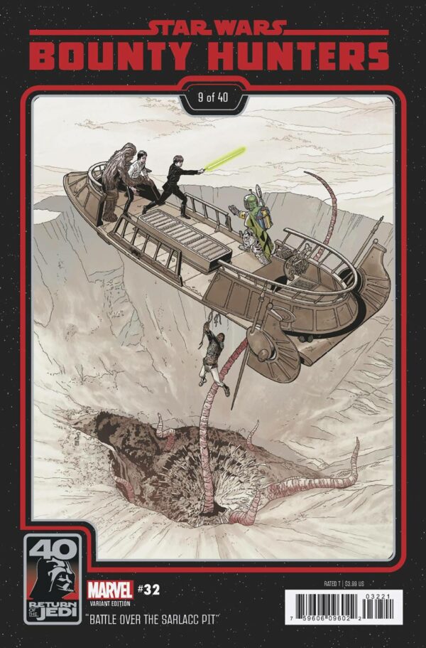 STAR WARS: BOUNTY HUNTERS #32: Chris Sprouse Return of the Jedi 40th Anniversary cover B