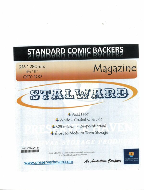 STALWARD BOARDS #5: Magazine size (100pk) (216 x 280 mm – 8.5 x 11 inch)