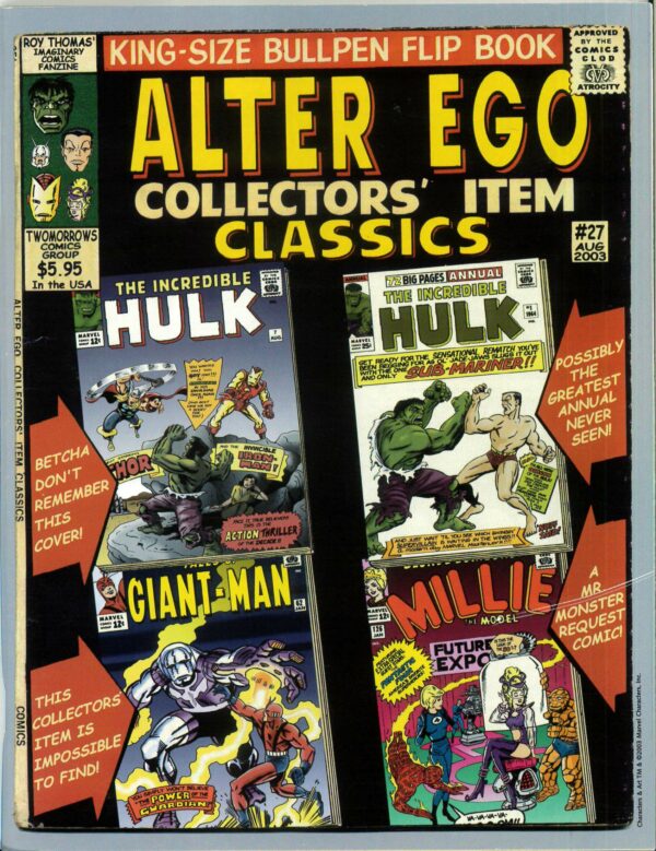 ALTER EGO MAGAZINE #27: Vin Sullivan/1948 Comic Con