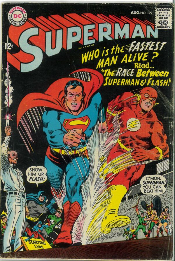 SUPERMAN (1938-1986,2006-2011 SERIES) #199: 1st Superman/Flash Race: VG