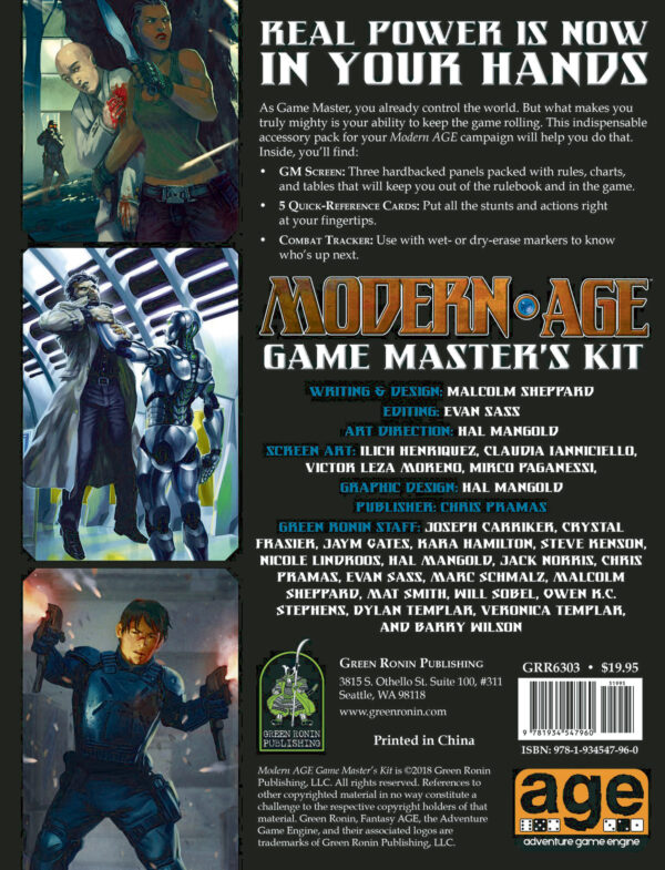 MODERN AGE RPG #3: Game Masters Kit – Brand New (NM)