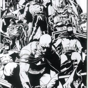 BATMAN (2016-2025 SERIES: VARIANT EDITION) #135: Joe Quesada B&W wraparound RI cover W