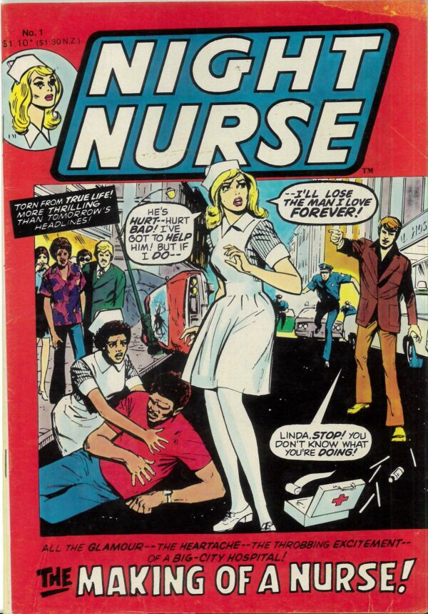 NIGHT NURSE (1972 SERIES) #1: Linda Carter Night Nurse – FN/VF – scarce
