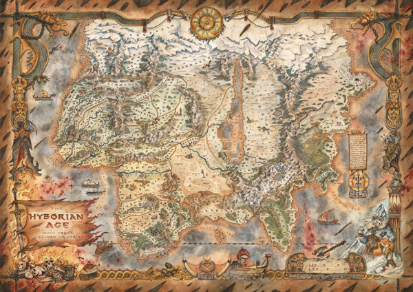 CONAN THE BARBARIAN (2023 SERIES) #1: Hyborian Age Map wraparound cover G