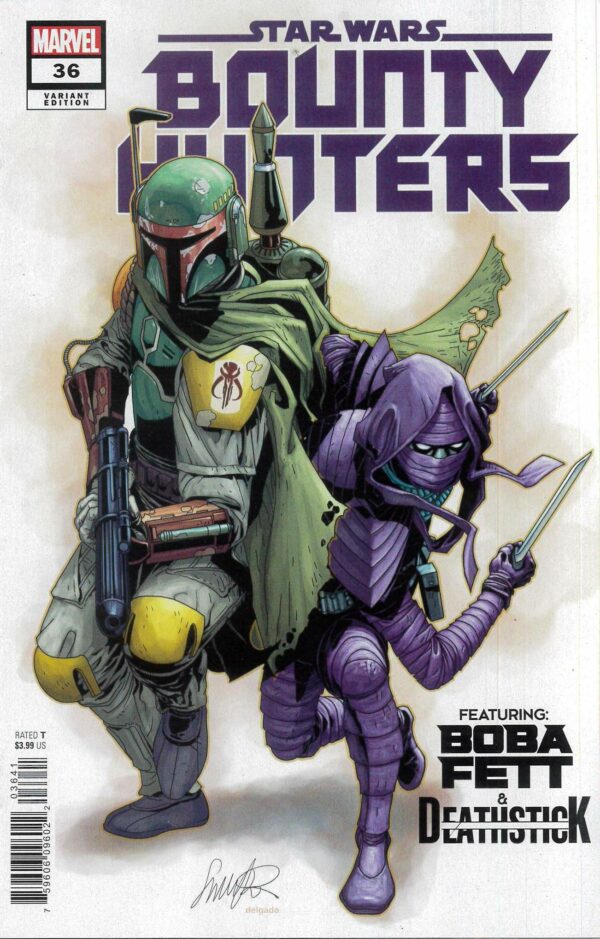 STAR WARS: BOUNTY HUNTERS #36: Salvador Larocca Boba Fett Death Stick cover D