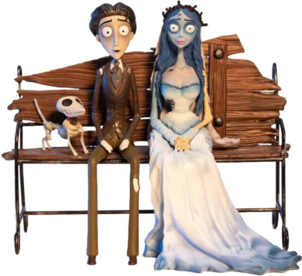 CORPSE BRIDE FIGURES #1: Victor & Emily on Bench 10 inch