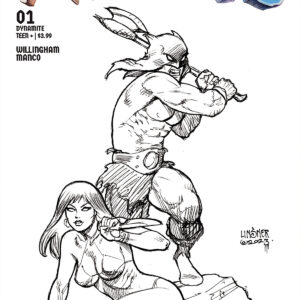 FIRE AND ICE #1: Joseph Michael Linsner Line Art RI cover H