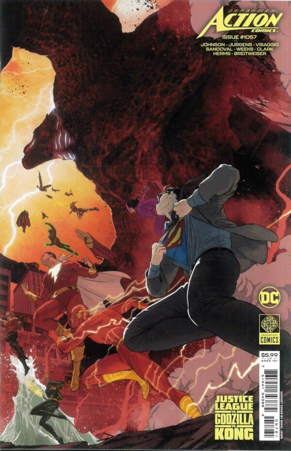 ACTION COMICS (1938- SERIES: VARIANT COVER) #1057: Mikel Janin Justice League VS Godzilla VS Kong cover H