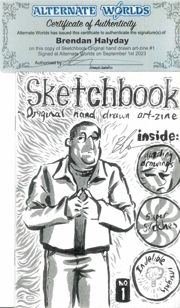 SKETCHBOOK (2009 SERIES) #1: Signed Brendan Halyday – COA – NM