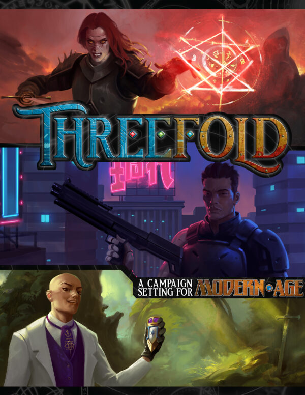 MODERN AGE RPG #5: Threefold Campaign Setting Core Rulebook (HC) Brand New (NM)