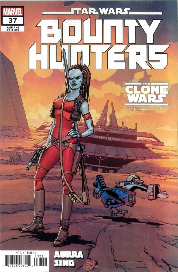 STAR WARS: BOUNTY HUNTERS #37: Giuseppe Camuncoli Aurra Sing Clone Wars 15th Ann cover C