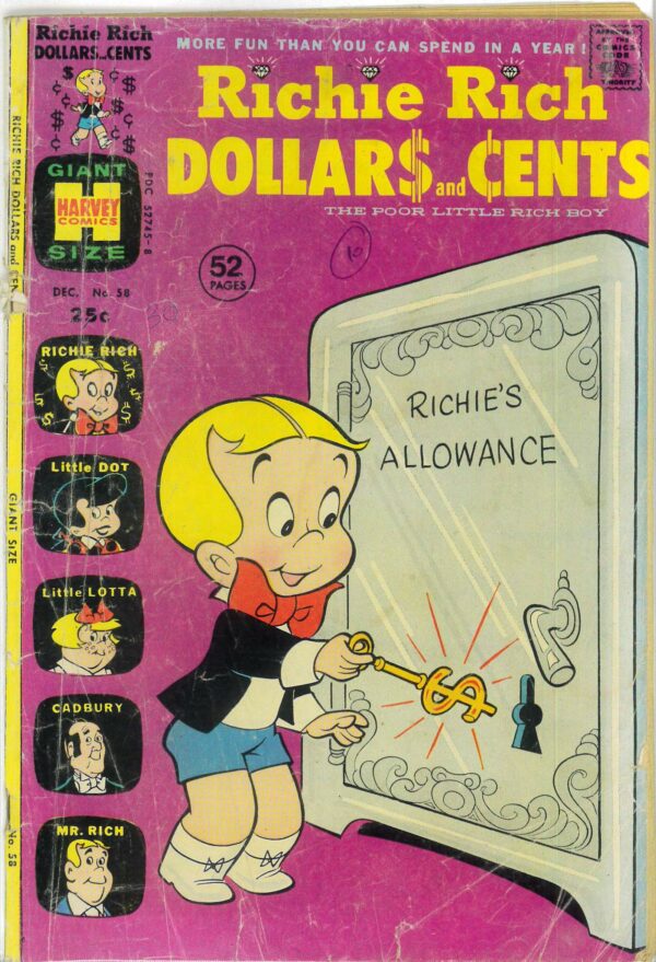 RICHIE RICH DOLLARS AND CENTS (1963-1982 SERIES) #58: GD