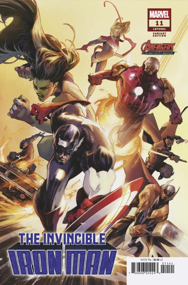 INVINCIBLE IRON MAN (2023 SERIES) #11: Alex Lozano Avengers 60th Anniversary cover D