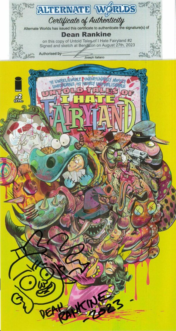 UNTOLD TALES OF I HATE FAIRYLAND #2: Signed Dean Rankine (COA) NM cv A Mike Del Mundo