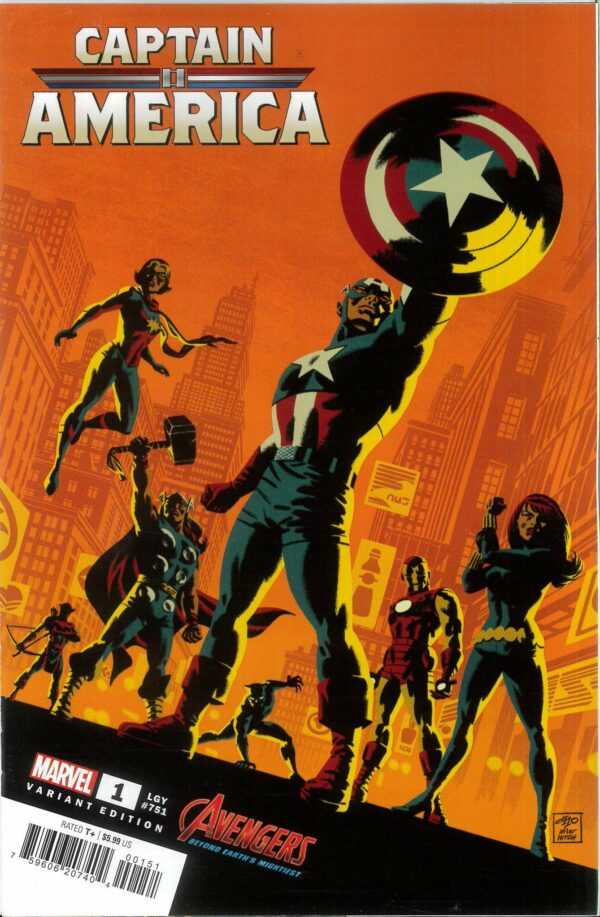CAPTAIN AMERICA (2023 SERIES) #1: Michael Cho Avengers 60th Anniversary cover E